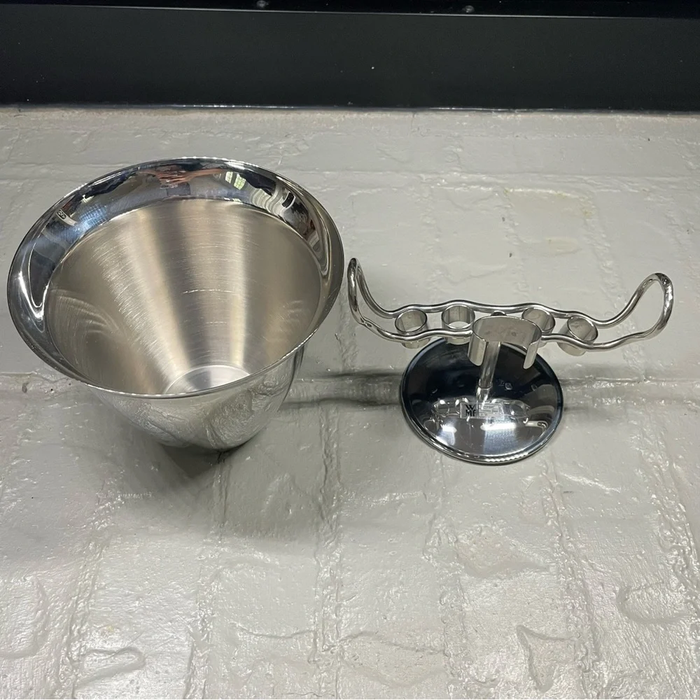 Cromargan WMF stainless steel bar accessories ice bucket and tools holder